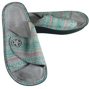 Alegria Kylee Starfish Seascape Leather Adjustable Sandals Sz 40 Eu 9.5-10 US